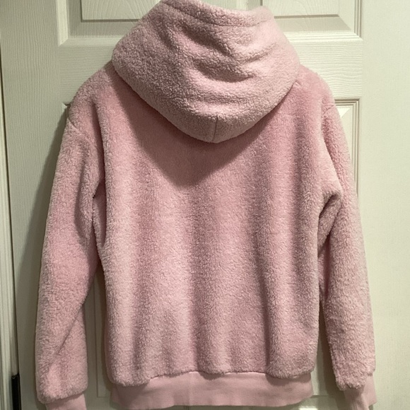 ARITZIA Tna Pink Cozy Teddy Bear Hoodie, Size Small - Picture 4 of 12